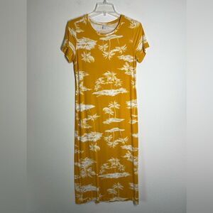Old Navy Women Yellow Mustard Casual Maxi Dress Size S
